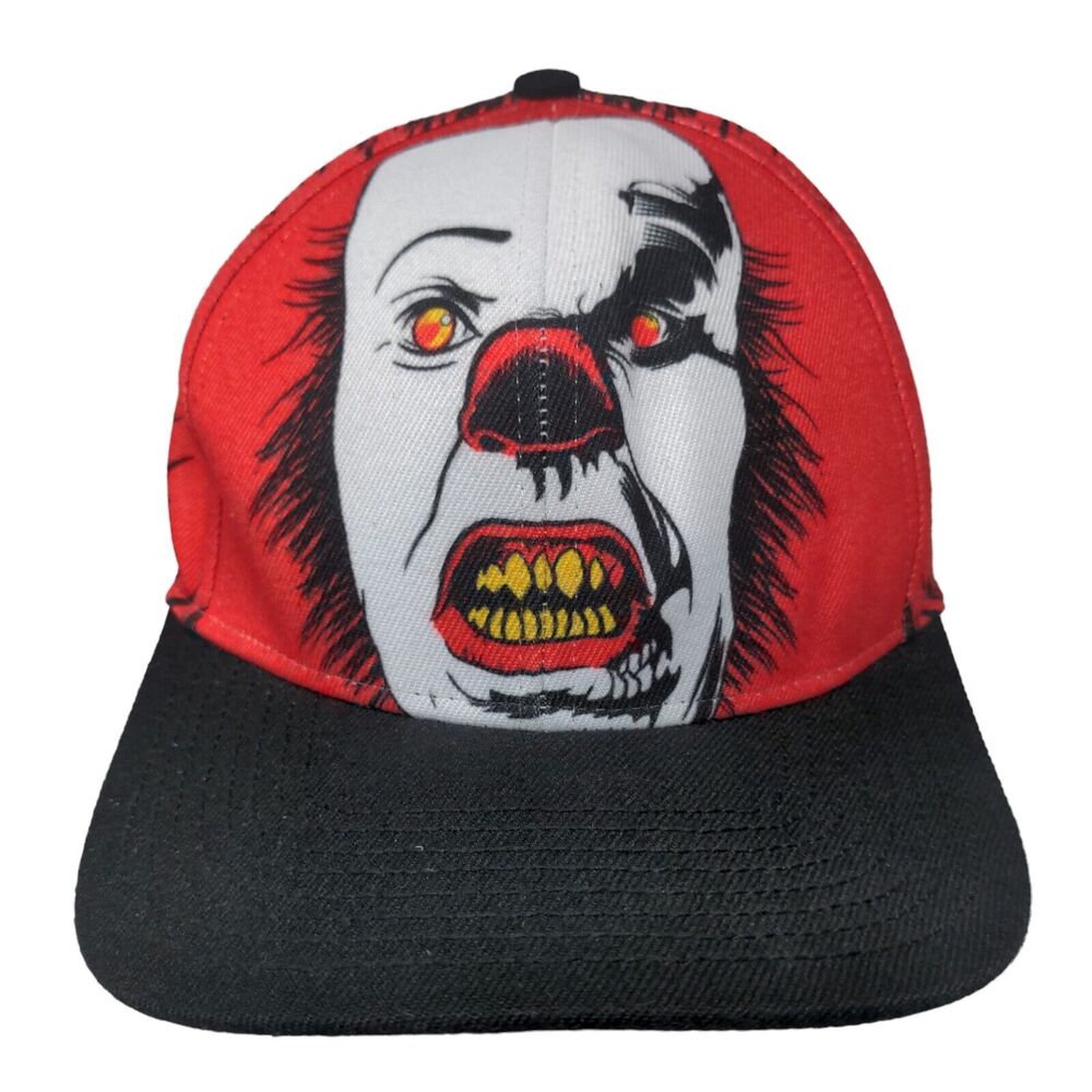 Pennywise IT Snapback Hat Multicolor OSFM Adjustable Graphic Print 6 Panel